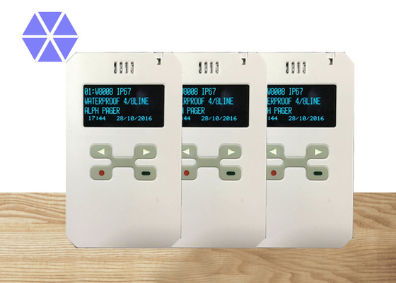Wireless Waiter Pager , 8 Lines Text Call Pager Hanging Around Waist